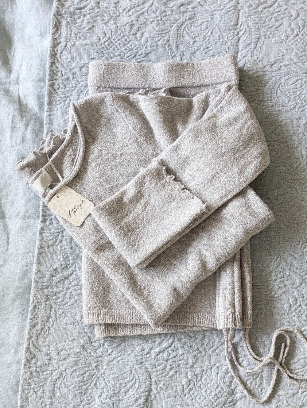 Free People Cabo Beach Skirt Set Silver